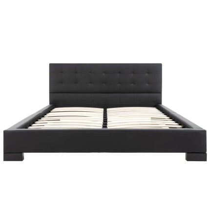 Bed Frame Black Faux Leather 137x187 cm  Double - Image 3