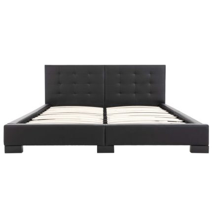 Bed Frame Black Faux Leather 153x203 cm  Queen - Image 4