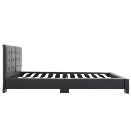 Bed Frame Black Faux Leather 153x203 cm  Queen - Image 5