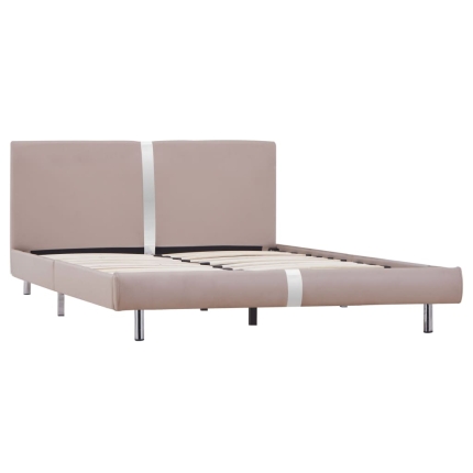 Bed Frame Cappuccino Faux Leather King Single - Image 2
