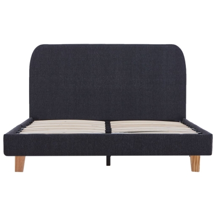 Bed Frame Dark Grey Fabric King Single - Image 3