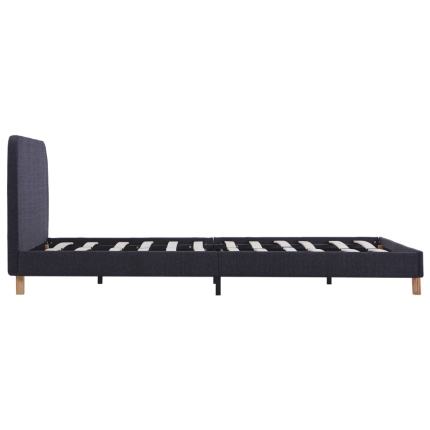 Bed Frame Dark Grey Fabric King Single - Image 4