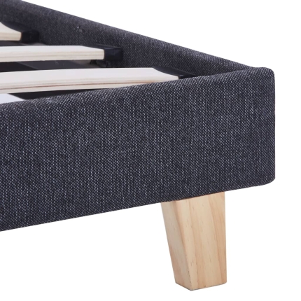 Bed Frame Dark Grey Fabric King Single - Image 5