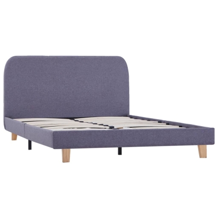 Bed Frame Light Grey Fabric King Single - Image 2