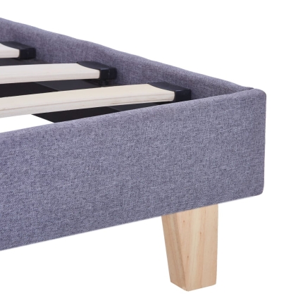 Bed Frame Light Grey Fabric King Single - Image 5