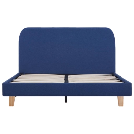 Bed Frame Blue Fabric King Single - Image 3