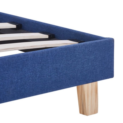 Bed Frame Blue Fabric King Single - Image 5