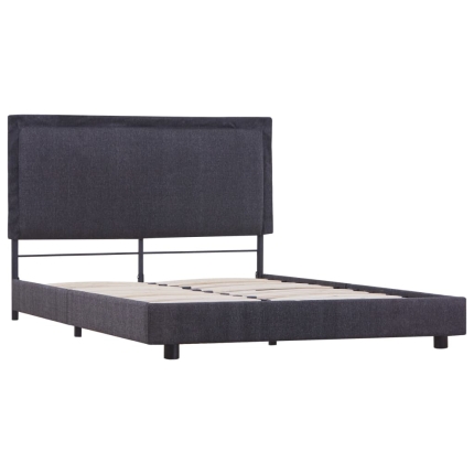 Bed Frame Dark Grey Fabric Double - Image 4