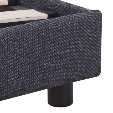Bed Frame Dark Grey Fabric Double - Image 6