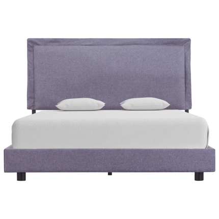 Bed Frame Light Grey Fabric King - Image 2