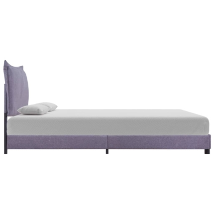 Bed Frame Light Grey Fabric King - Image 3
