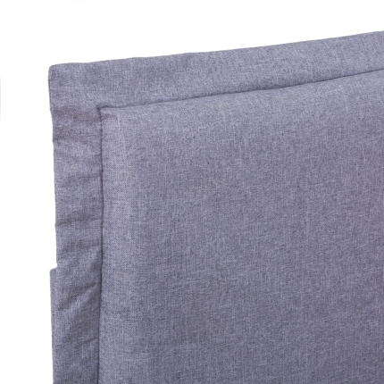 Bed Frame Light Grey Fabric King - Image 5