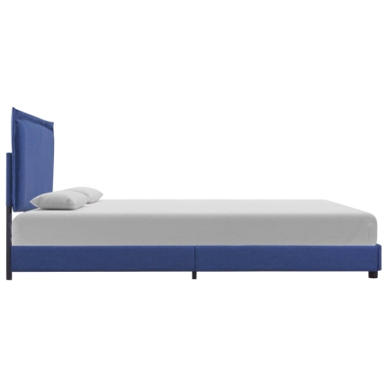 Bed Frame Blue Fabric King Single - Image 3
