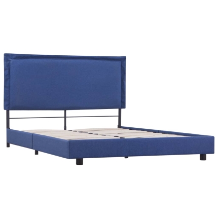 Bed Frame Blue Fabric King Single - Image 4