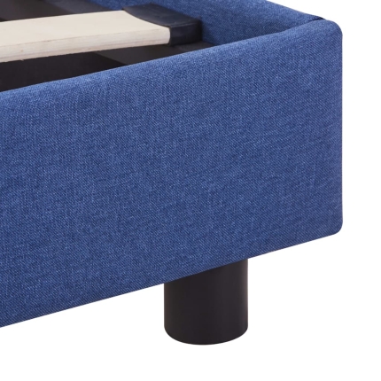 Bed Frame Blue Fabric King Single - Image 6
