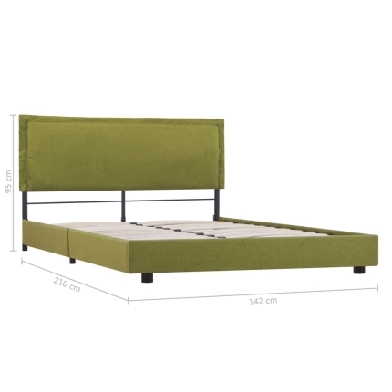 Bed Frame Green Fabric King Single - Image 7
