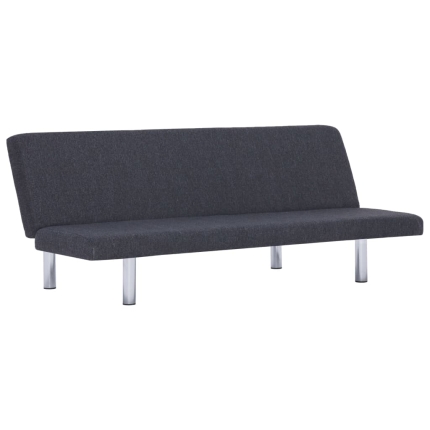 Sofa Bed Dark Grey Polyester - Image 2