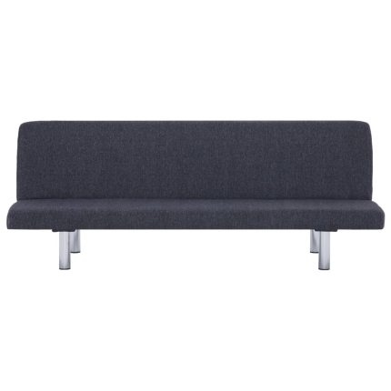 Sofa Bed Dark Grey Polyester - Image 6