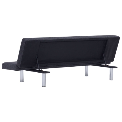 Sofa Bed Dark Grey Polyester - Image 7