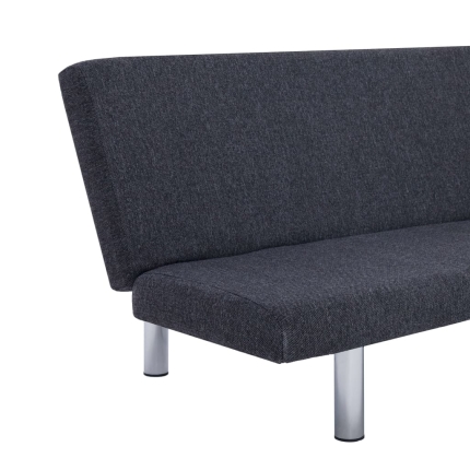 Sofa Bed Dark Grey Polyester - Image 8