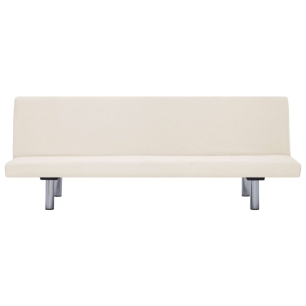 Sofa Bed Cream Polyester - Image 6