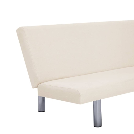 Sofa Bed Cream Polyester - Image 8