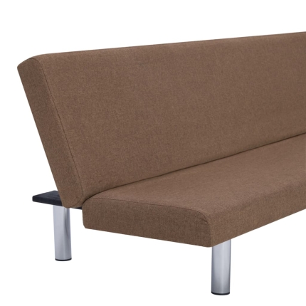 Sofa Bed Brown Polyester - Image 8