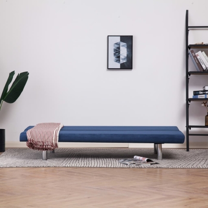 Sofa Bed Blue Polyester - Image 3