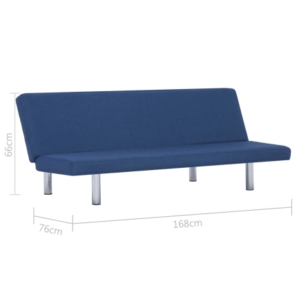 Sofa Bed Blue Polyester - Image 9