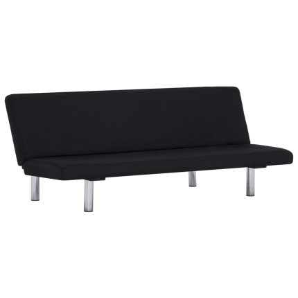 Sofa Bed Black Polyester - Image 2