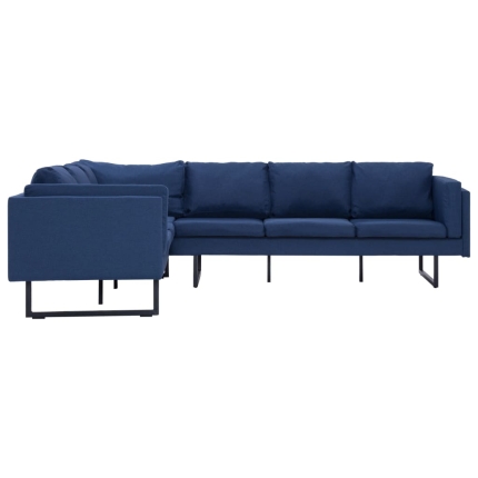 Corner Sofa Blue Fabric - Image 4