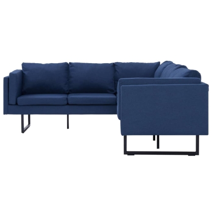 Corner Sofa Blue Fabric - Image 5