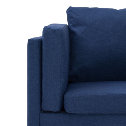 Corner Sofa Blue Fabric - Image 7