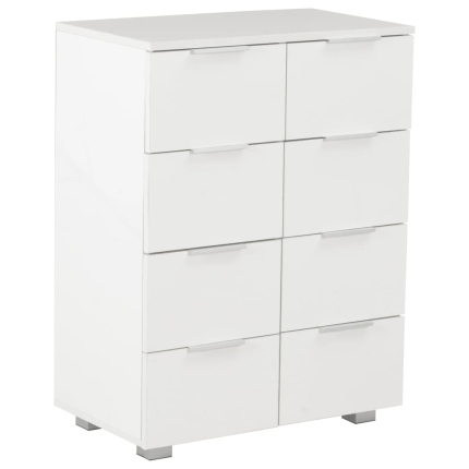 Sideboard High Gloss White 60x35x76 cm Chipboard - Image 2