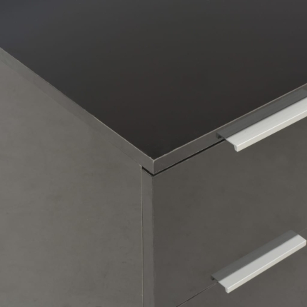 Sideboard High Gloss Black 60x35x76 cm Chipboard - Image 3
