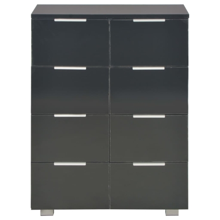 Sideboard High Gloss Black 60x35x76 cm Chipboard - Image 4
