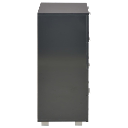 Sideboard High Gloss Black 60x35x76 cm Chipboard - Image 5