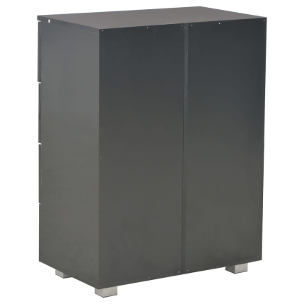 Sideboard High Gloss Black 60x35x76 cm Chipboard - Image 6