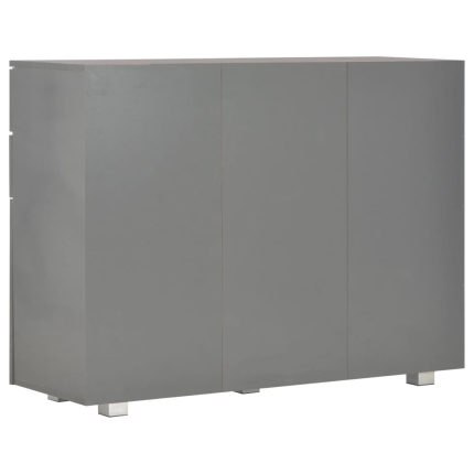 Sideboard High Gloss Grey 107x35x76 cm - Image 6