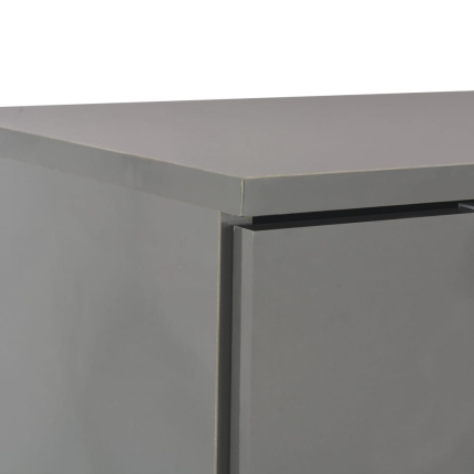 Sideboard High Gloss Grey 107x35x76 cm - Image 7