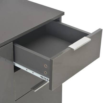 Sideboard High Gloss Grey 107x35x76 cm - Image 8