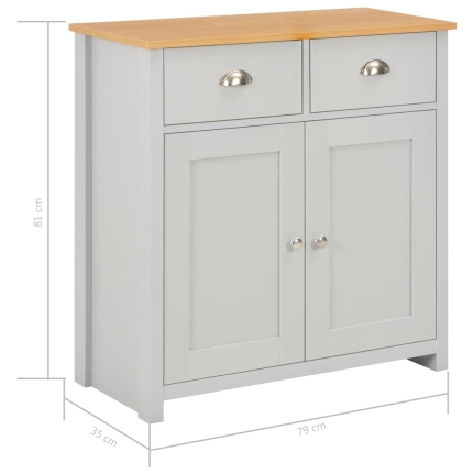 Sideboard Grey 79x35x81 cm - Image 10