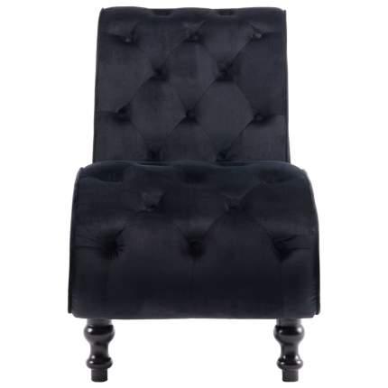 Chaise Lounge Black Velvet - Image 4