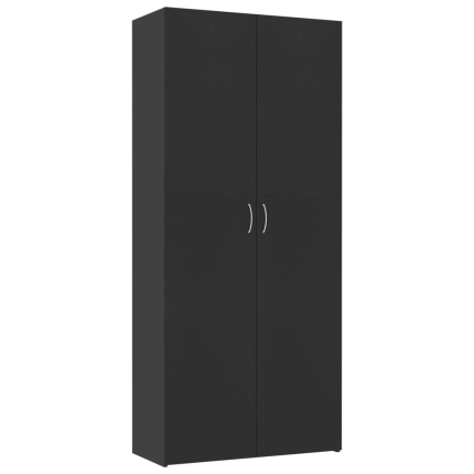 Storage Cabinet Black 80x35.5x180 cm Chipboard - Image 2
