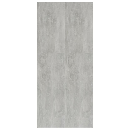Storage Cabinet Concrete Grey 80x35.5x180 cm Chipboard - Image 6