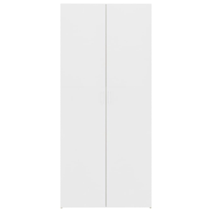 Storage Cabinet White and Sonoma Oak 80x35.5x180 cm Chipboard - Image 6