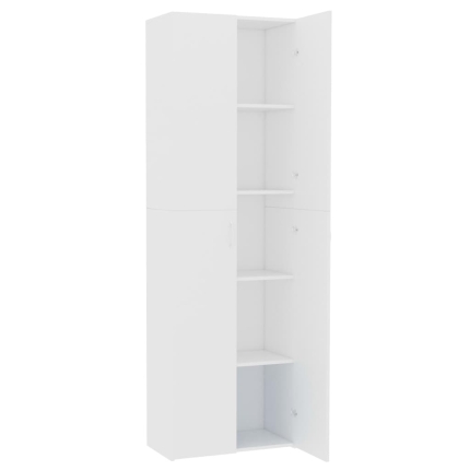 Office Cabinet White 60x32x190 cm Chipboard - Image 5