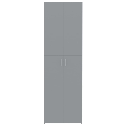 Office Cabinet Grey 60x32x190 cm Chipboard - Image 6