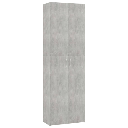 Office Cabinet Concrete Grey 60x32x190 cm Chipboard - Image 2