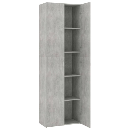 Office Cabinet Concrete Grey 60x32x190 cm Chipboard - Image 5